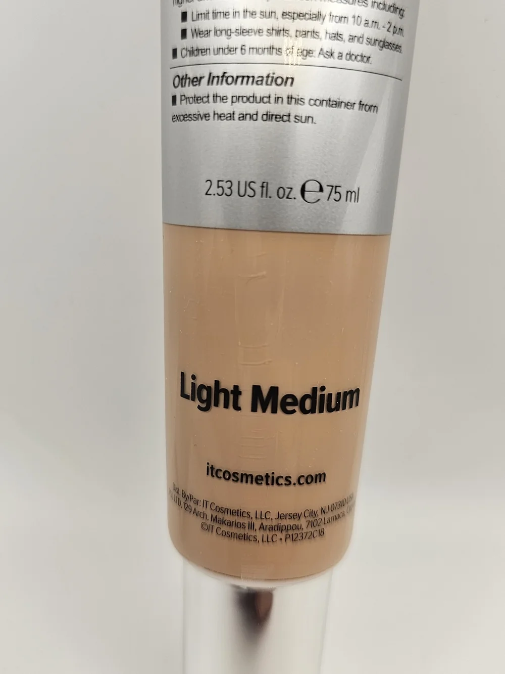 NEW JUMBO SIZE IT Cosmetics CC+ Full Coverage Cream SPF 50 Light Medium 2.53 oz